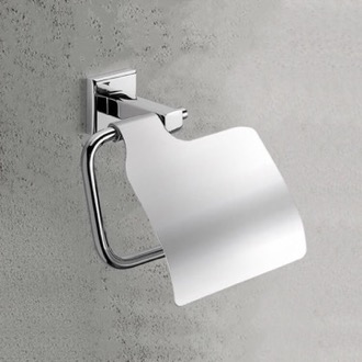 Toilet Paper Holder Polished Chrome Toilet Roll Holder With Cover Gedy 6925-13